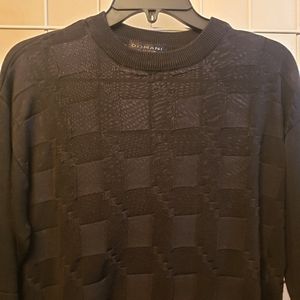 Domani Platinum Men's Black Pullover Shirt, L